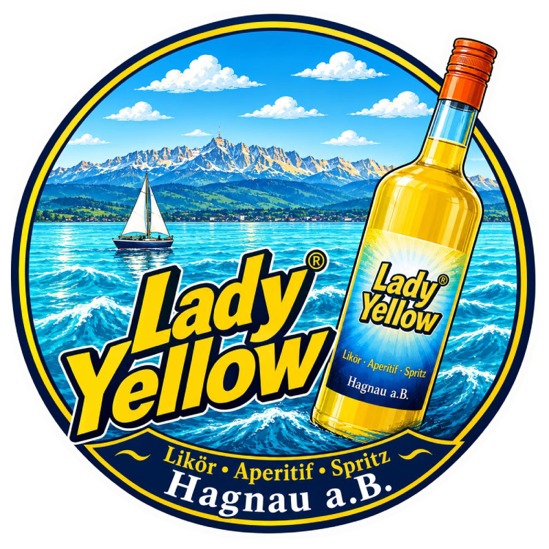 Lady Yellow Likör, Aperitif und Spritz aus Hagnau am Bodensee